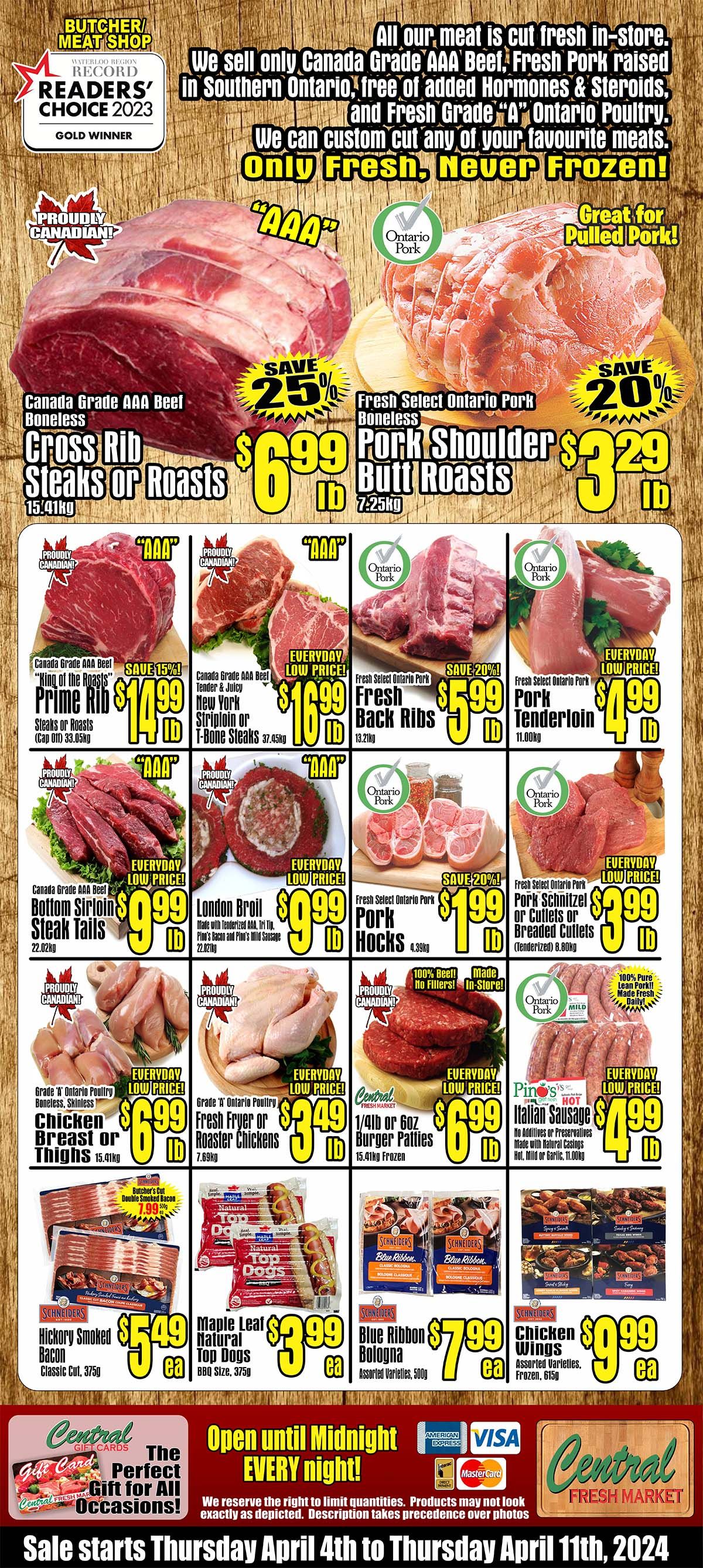 Central Fresh Market Flyer April 4 to 11