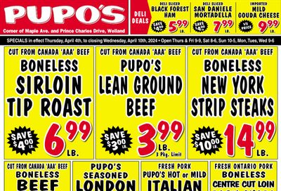 Pupo's Food Market Flyer April 4 to 10