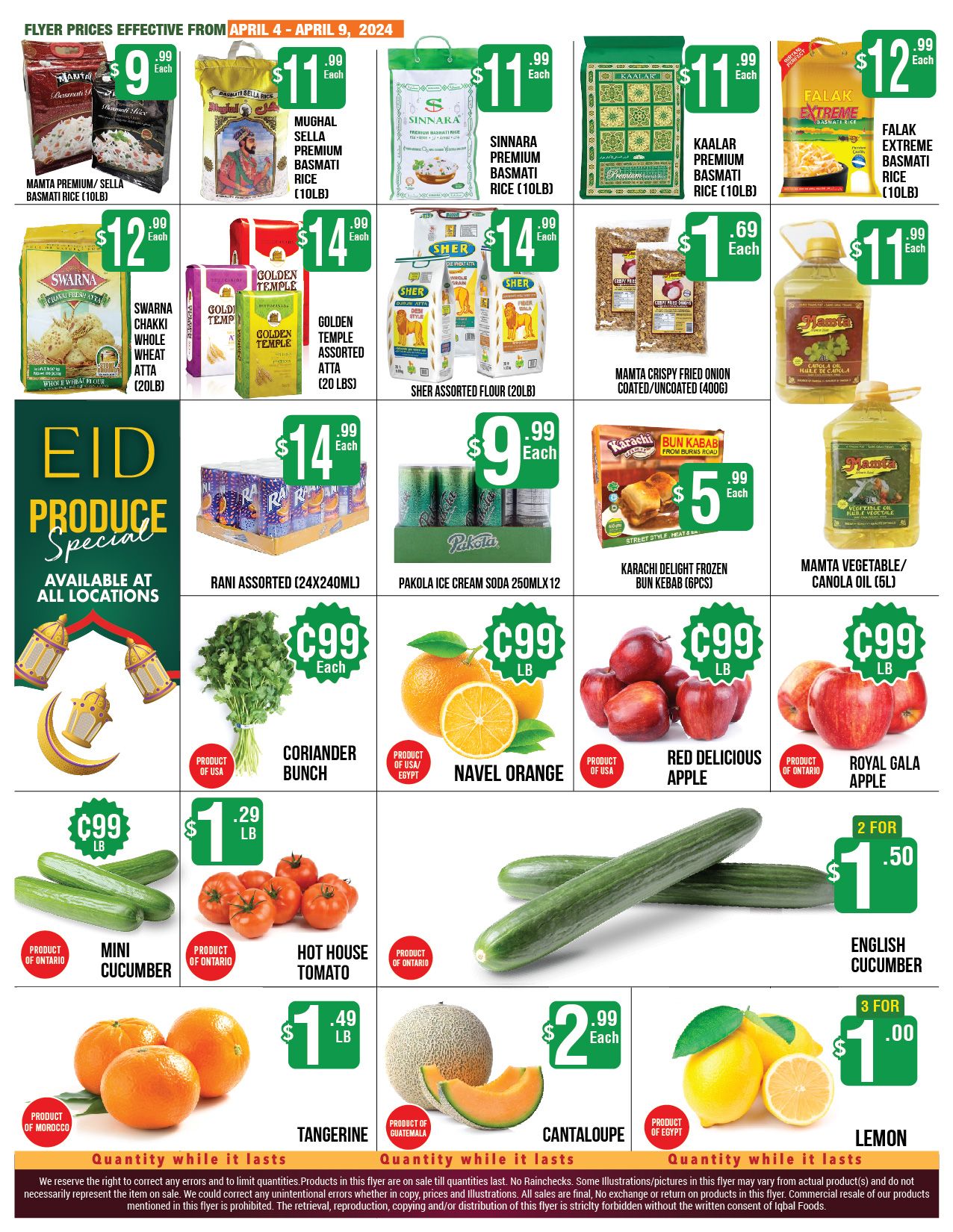 Iqbal Foods Flyer April 4 to 9