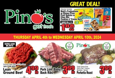 Pino's Flyer April 4 to 10