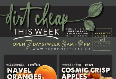 The Root Cellar Flyer April 4 to 10