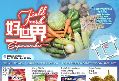 Field Fresh Supermarket Flyer April 5 to 11