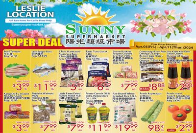 Sunny Supermarket (Leslie) Flyer April 5 to 11