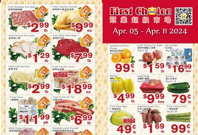 First Choice Supermarket Flyer April 5 to 11