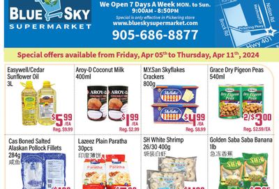 Blue Sky Supermarket (Pickering) Flyer April 5 to 11