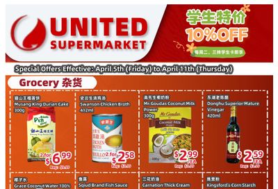 United Supermarket Flyer April 5 to 11