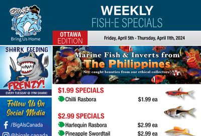 Big Al's (Ottawa) Weekly Specials April 5 to 11