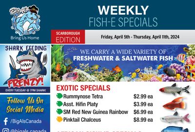 Big Al's (Scarborough) Weekly Specials April 5 to 11