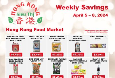 Hong Kong Food Market Flyer April 5 to 8
