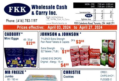 FKK Wholesale Cash & Carry Flyer April 1 to 30