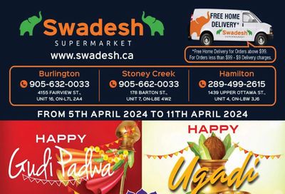 Swadesh Supermarket Flyer April 5 to 11