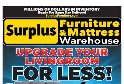 Surplus Furniture & Mattress Warehouse (Dartmouth, Charlottetown, Moncton, Saint John, Fredericton) Flyer April 8 to 28