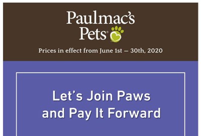 Paulmac's Pets Flyer June 1 to 30