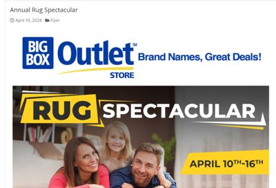 Big Box Outlet Store Flyer April 10 to 16