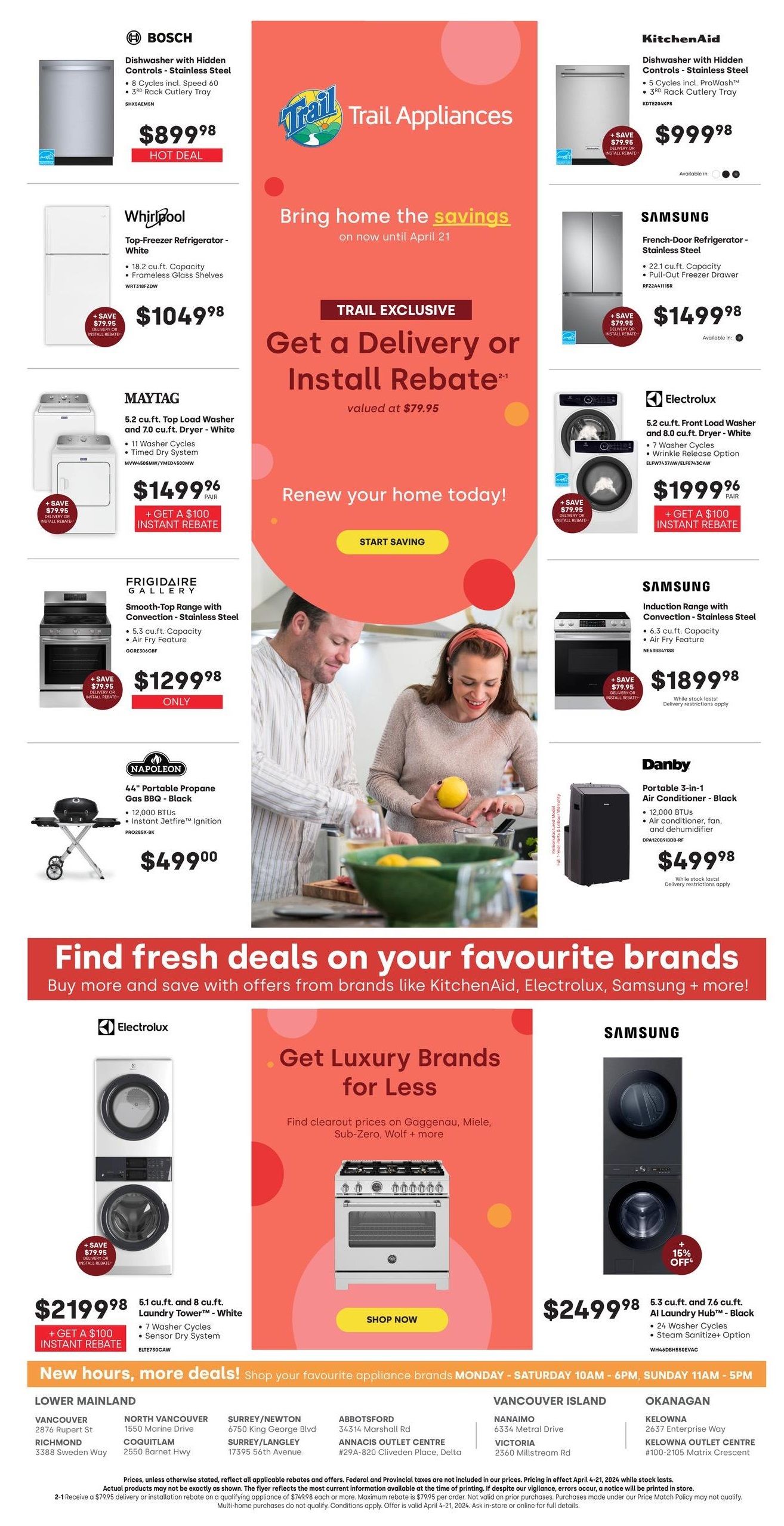 Trail Appliances (BC) Flyer April 11 to 14