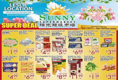 Sunny Supermarket (Leslie) Flyer April 12 to 18