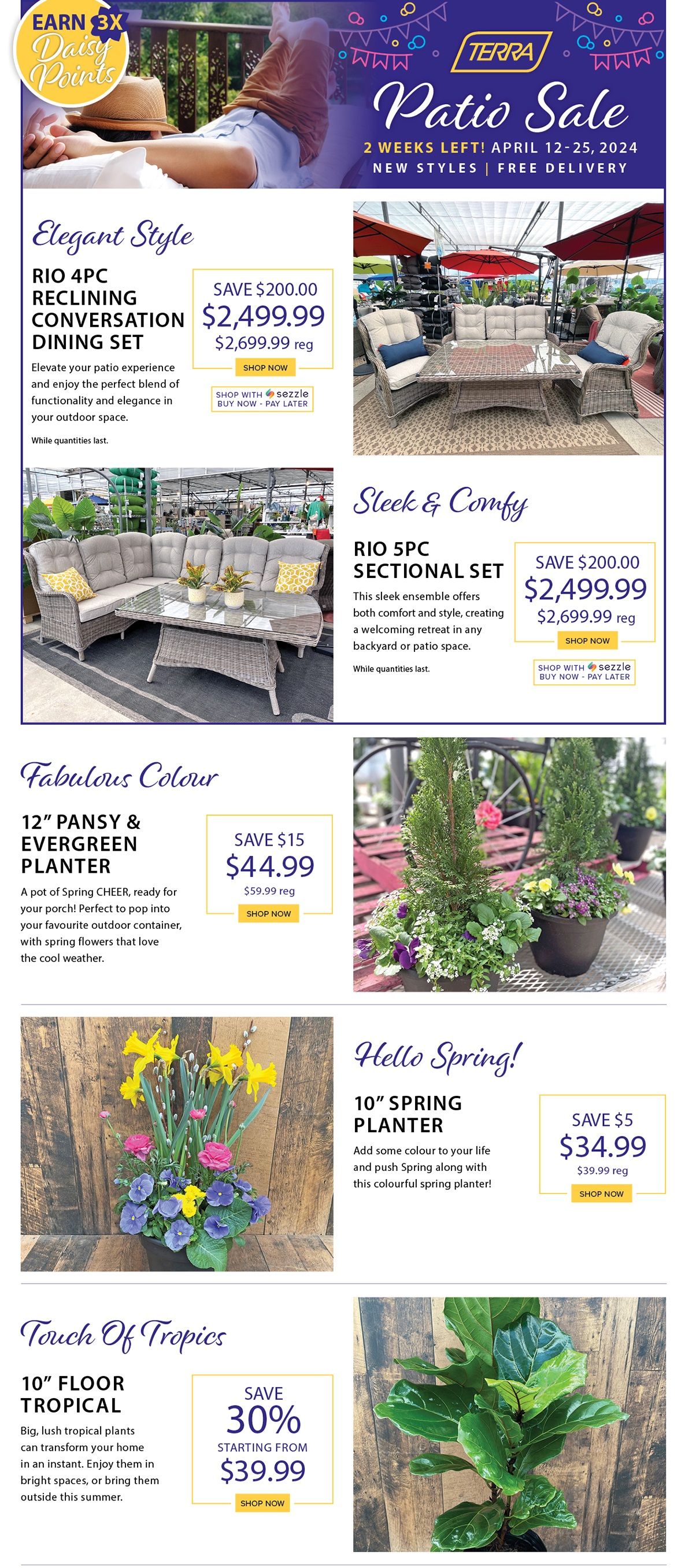 Terra Greenhouses Flyer April 12 to 18
