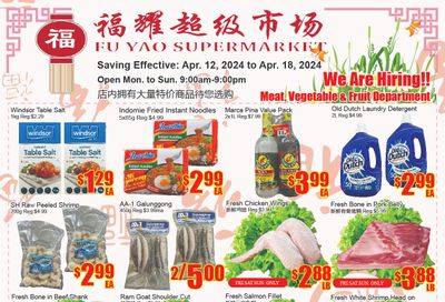 Fu Yao Supermarket Flyer April 12 to 18