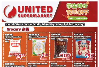 United Supermarket Flyer April 12 to 18