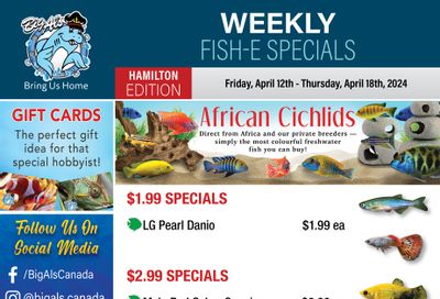 Big Al's (Hamilton) Weekly Specials April 12 to 18