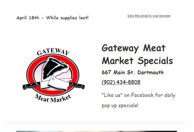 Gateway Meat Market Flyer April 18 to 24