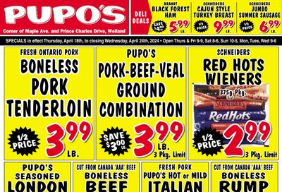 Pupo's Food Market Flyer April 18 to 24