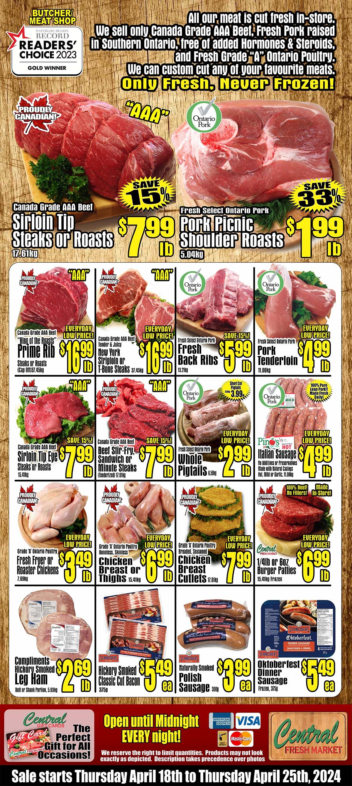 Central Fresh Market Flyer April 18 to 25