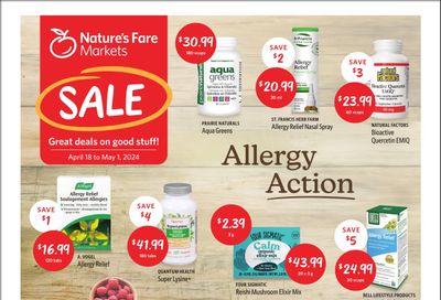 Nature's Fare Markets Flyer April 18 to May 1
