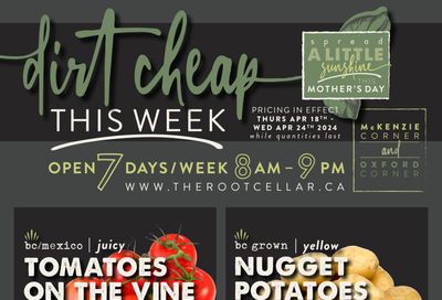 The Root Cellar Flyer April 18 to 24