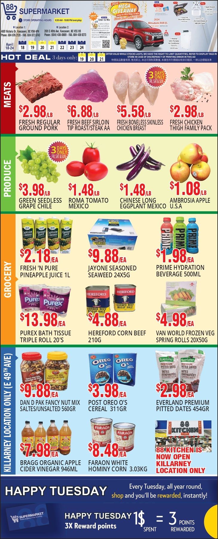 88 Supermarket Flyer April 18 to 24