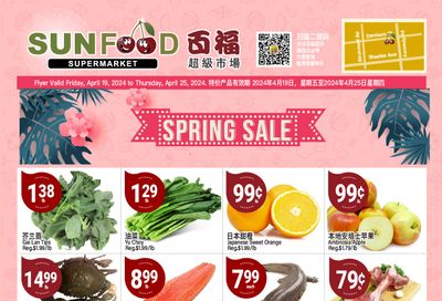 Sunfood Supermarket Flyer April 19 to 25