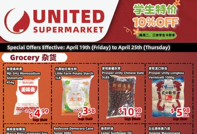 United Supermarket Flyer April 19 to 25 