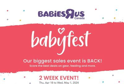 Babies R Us BabyFest Flyer April 18 to May 1