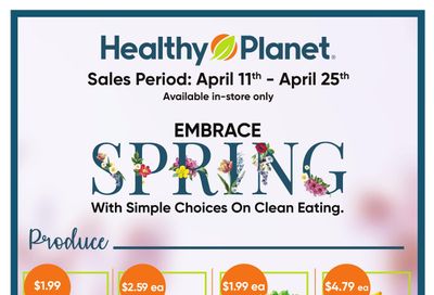 Healthy Planet Flyer April 23 to 25