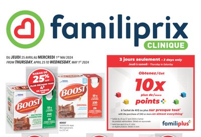 Familiprix Clinique Flyer April 25 to May 1