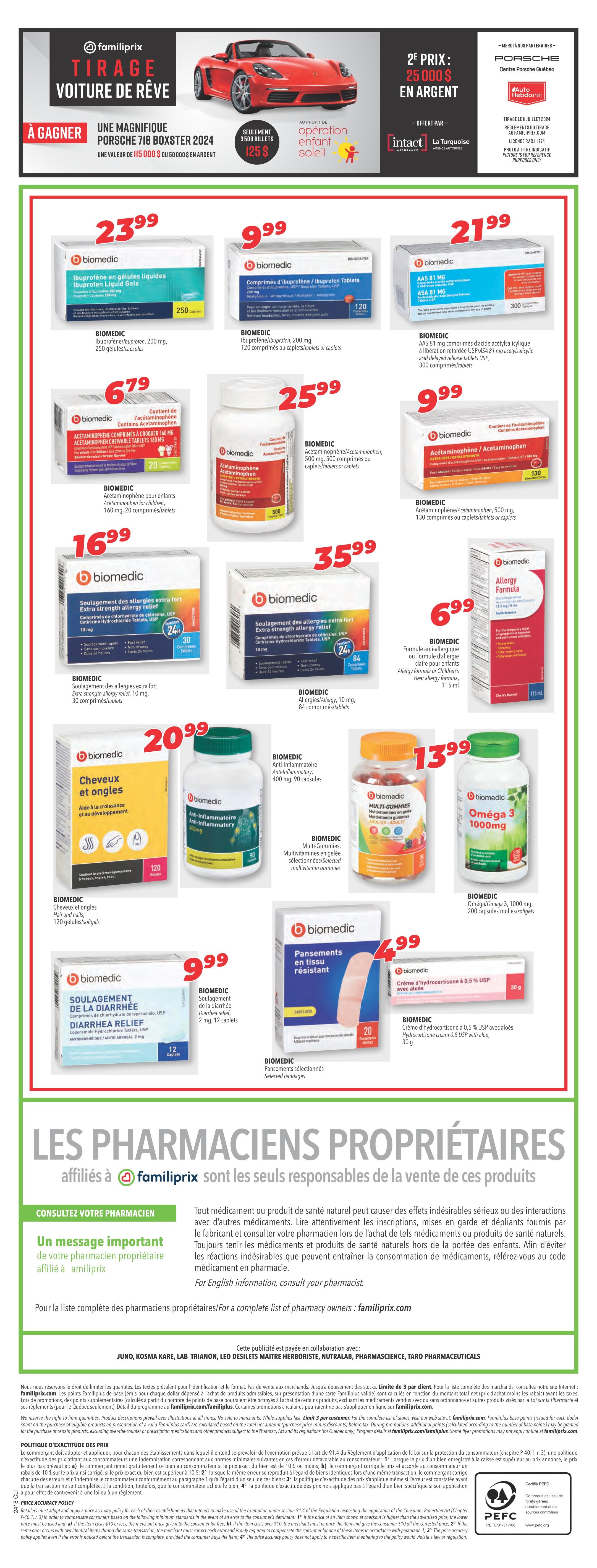 Familiprix Clinique Flyer April 25 to May 1