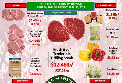 St. Mary's Supermarket Flyer April 24 to 30
