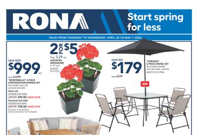 Rona (West) Flyer April 25 to May 1
