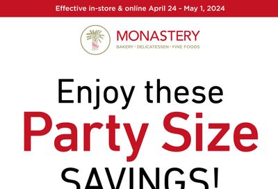 Monastery Bakery Flyer April 24 to May 1
