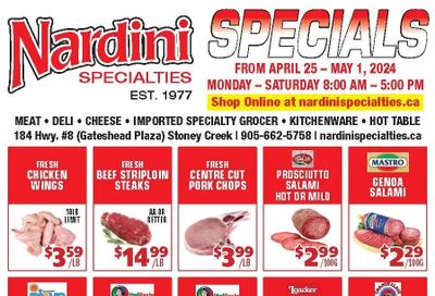 Nardini Specialties Flyer April 25 to May 1