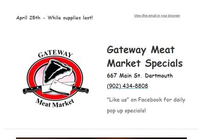 Gateway Meat Market Flyer April 25 to May 1