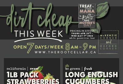 The Root Cellar Flyer April 25 to May 1