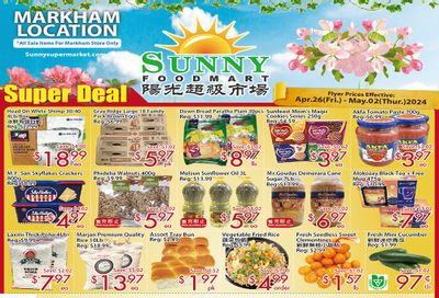 Sunny Foodmart (Markham) Flyer April 26 to May 2