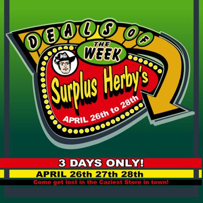 Surplus Herby's Flyer April 26 to 28