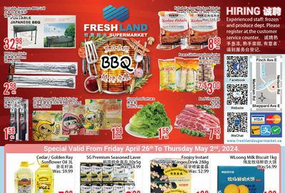 FreshLand Supermarket Flyer April 26 to May 2