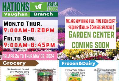 Nations Fresh Foods (Vaughan) Flyer April 26 to May 2