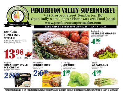 Pemberton Valley Supermarket Flyer April 28 to May 4