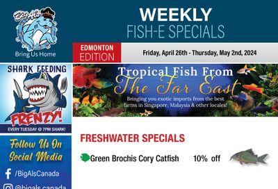 Big Al's (Edmonton) Weekly Specials April 26 to May 2