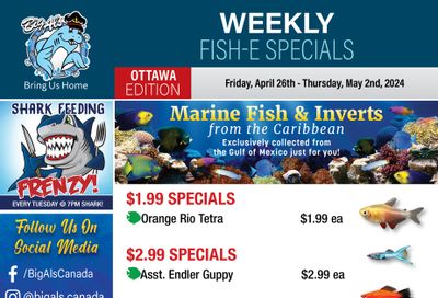 Big Al's (Ottawa) Weekly Specials April 26 to May 2