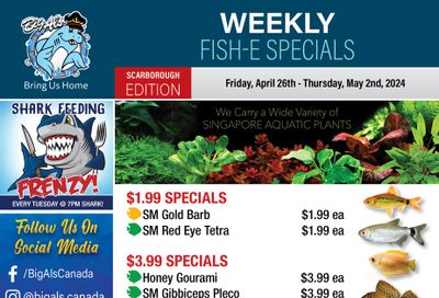 Big Al's (Scarborough) Weekly Specials April 26 to May 2